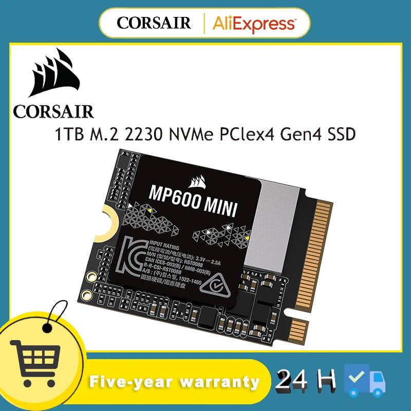 Corsair MP600 ̴ 1TB M.2 NVMe PCIe x4 Gen4 2 M.2 2230 SSD  ָ Ʈ ̺,  ũ  ũμƮ ǽ